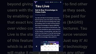 Most Powerful Crypto-For-Knowledge Video Platform 💎 #shorts #TauLive #AGRS #KnowledgeEconomy