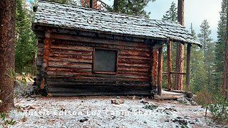 Flocked Lava Rock, Thick Flakes & RUSTIC Edison Log Cabin Shelter! | 4K Winter Hiking Central Oregon