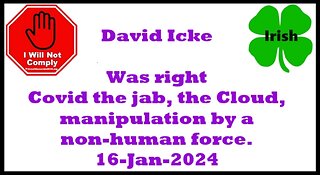 David Icke right about Covid the jab, the Cloud, manipulation by a non-human force 16-Jan-2024