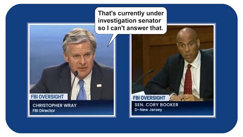 Sen. Cory Booker implores FBI Director Chris Wray * 8-4-2022