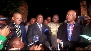 MEDIA: SA President Cyril Ramaphosa outside Winnie Madikizela-Mandela's home in Soweto (gyc)
