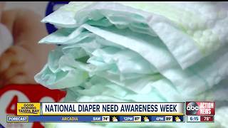 National Diaper Need Awareness Week: Many Tampa Bay Area parents can't afford baby diapers