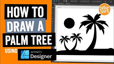 How to Draw a Palm Tree. Clipart Simplified using Affinity Designer. Create Summer Art.