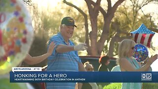 A 90 year-old Navy Vet couldn't have a birthday party, so his family threw him a parade