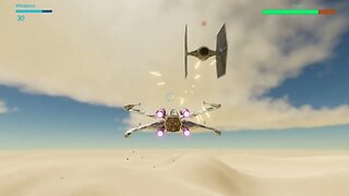 Star Wars Battlefront (2004) Starfighter mechanics recreated in Unity (With physics driven AI)