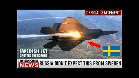 Swedish jet flying over on the Russian border!
