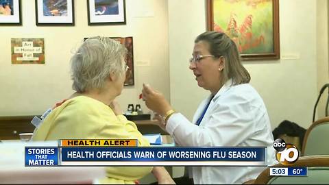Health officials warn of worsening flu season