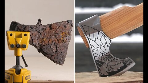 How to restore an old axe 🪓 We made an axe literally from garbage