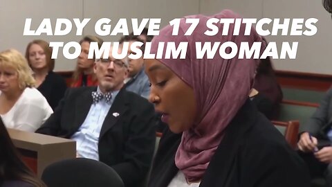 RACIST LADY SMASHED BAR MUG IN MUSLIM LADYS HEAD