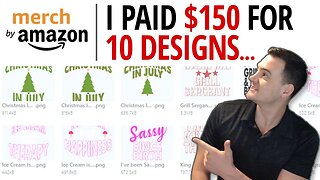 I Paid $150 For 10 Amazon Merch Designs 🤔 Designs Revealed + Results