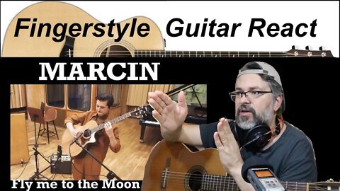 React | Marcin | Fly me to the Moon | Fingerstyle solo guitar