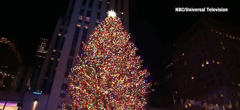 Rockefeller Center Tree turns on - the Christmas season is here