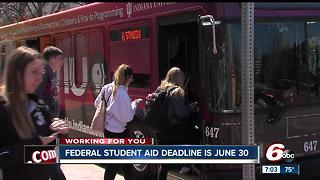 Federal student aid deadline is June 30