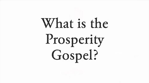 What is the Prosperity Gospel? - Faith Foundations with Dr. Todd Baker