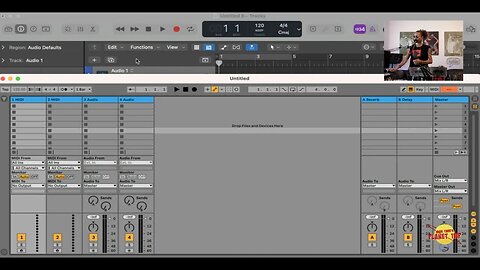 Logic Pro and Ableton Live: Using REWIRE sync with audio routing.
