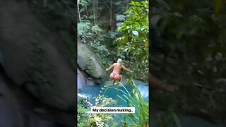 Jumping into the Coolest River in Jamaica #shortsvideo #shortsfeed #jamaica #nature #youtubeshorts