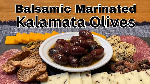 Balsamic Dijon Marinated Kalamata Olives - Tangy and Slightly Sweet Keto Snack