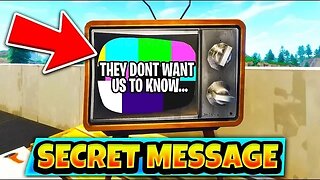 *NEW* "SECRET MESSAGE" in FORTNITE! Television Message REVEALED! (Fortnite Battle Royale)