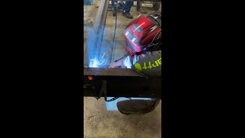 My 15-year-old son welding and he’s really good at it.￼