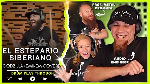 EL ESTEPARIO SIBERIANO "Godzilla" (Drum Play Through / Eminem) // Audio Engineer & Wifey🥷🏻 React