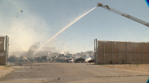 Electronics battery may be to blame for recycling fire