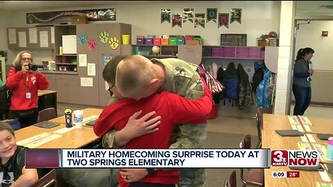 Military Homecoming Surprise at Two Spring Elementary