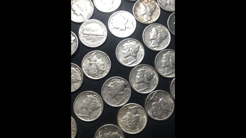 Mercury Dime Unroll Results - Some Highlighted Coins and the Variety Found
