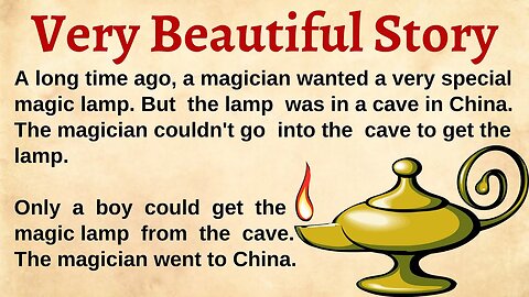 Learn English through Story Level 1 🚨 Aladdin - English story with subtitle - fairytale