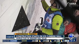 Construction starts on ice climbing wall