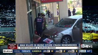 Man killed in music store crash remembered