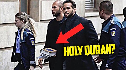 Andrew Tate arrives at court with the Holy Quran?