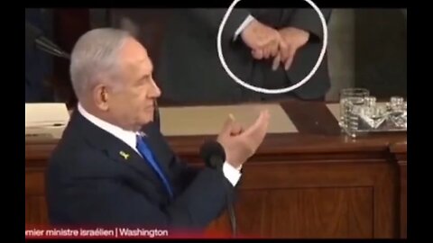 Anyone caught that hand gesture during Netanyahu's speech?