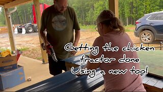 Making a Chicken tractor day 2 #hedgehogshomestead #chickentractor