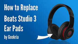 How to Replace Beats Studio 3 Headphones Ear Pads / Cushions | Geekria