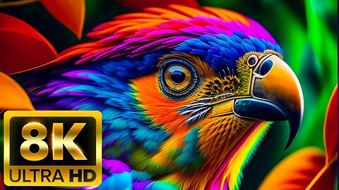 WILD BIRDS - 8K -60FPS- ULTRA HD - With Nature Sounds -Colorfully Dynamic-