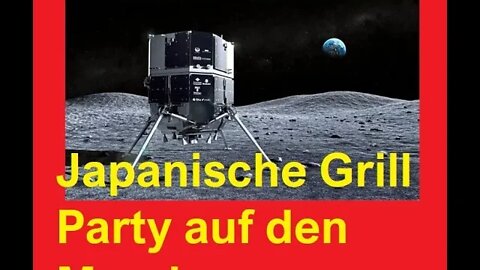 Japanische Grill Party auf den Mond