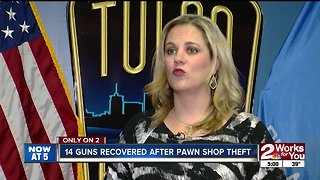 Tulsa Police Department recovers 14 guns after theft