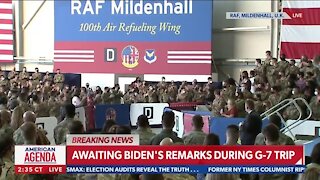 President Biden Delivers Remarks to troops During First Overseas Trip