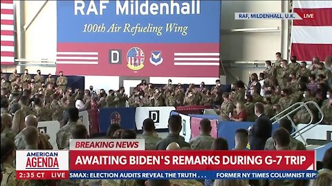 President Biden Delivers Remarks to troops During First Overseas Trip