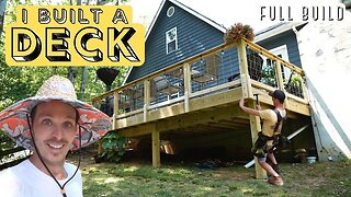 Completely DIY Modern Farmhouse Deck build - START TO FINISH