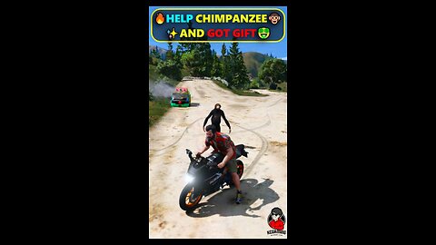 MICHAEL HELP CHIMPANZEE AND GOT GIFT #gta5 #gtav #kcgamimg