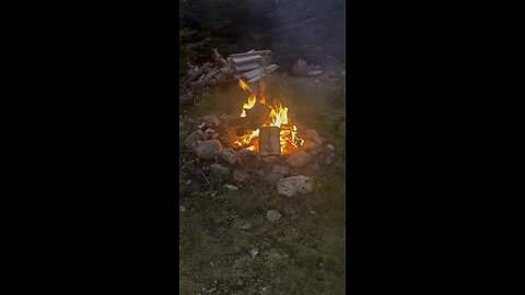 Relaxing by a beautiful fire