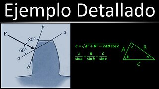 [Práctica] (Ej. 11) Descomposición de un Vector en Ejes Irregulares | Estática