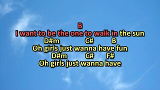 Cyndi Lauper - Girls Just Want To Have Fun ,karaoke playback