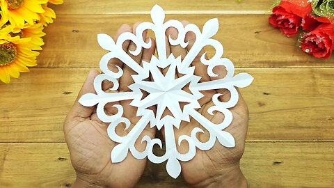 Paper Cutting Snowflake Design ❄️ How to Make Snowflake Out of Paper 🎄 Easy Paper Crafts