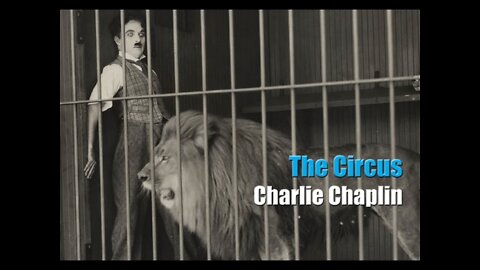 Charlie chaplin in the lion cage