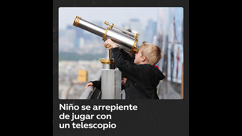 Niño se descuida y desvía el reflejo del telescopio hacia sus ojos