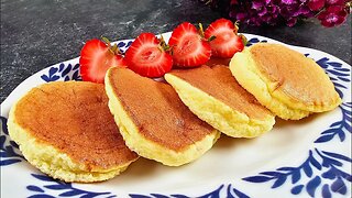 Easy and fluffy breakfast in 5 minutes! Gluten free recipe! Japanese souffle pancakes