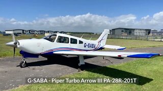 G-SABA Piper Turbo Warrior III Flight. Solent Airport to Lydd Airport