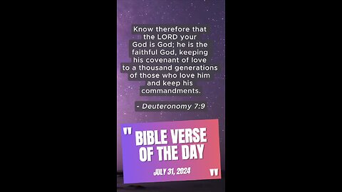 Bible Verse of the Day: July 31, 2024